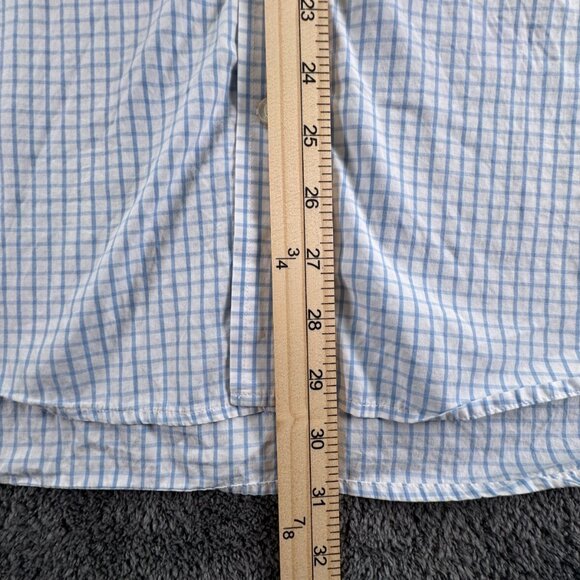 Vineyard Vines Long Sleeve Button Up Mens Slim Fit Whale Shirt Blue Check Large - Picture 4 of 16